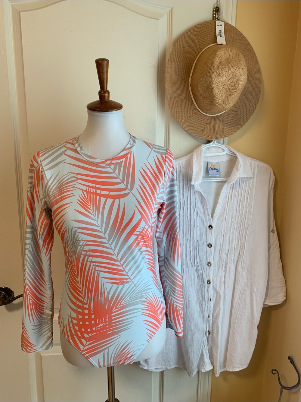 Tropical Palm Long Sleeve swimwear
